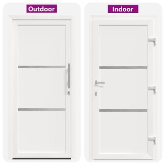 Voordeur Wit 98 x 208 cm PVC 6