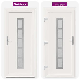 Voordeur Wit 108 x 208 cm PVC 6
