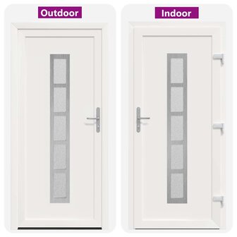 Voordeur Wit 108 x 208 cm PVC 6