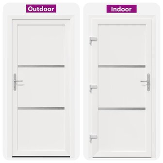 Voordeur Wit 98 x 208 cm PVC 6
