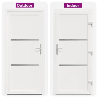 Voordeur Wit 98 x 208 cm PVC 6
