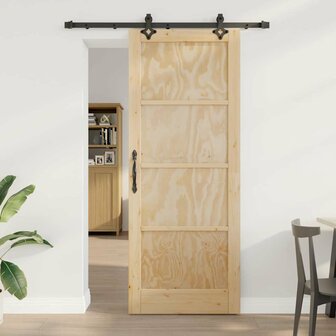 Schuifdeur met Hardware Set &amp;apos;ORKDAL&amp;apos;Massief Hout 1