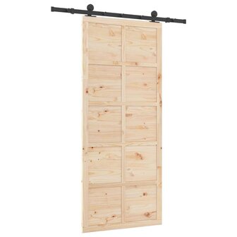 Schuifdeur Bruin 80 x 208 cm Massief grenenhout 5