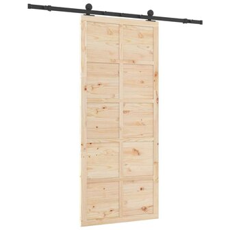 Schuifdeur Bruin 80 x 208 cm Massief grenenhout 5