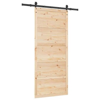 Schuifdeur Bruin 80 x 208 cm Massief grenenhout 5