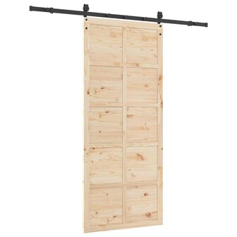 Schuifdeur Bruin 80 x 208 cm Massief grenenhout 5