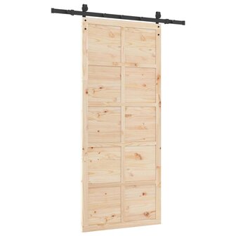 Schuifdeur Bruin 80 x 208 cm Massief grenenhout 5