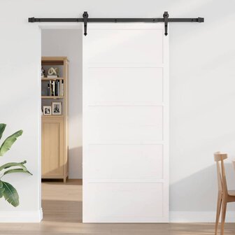 Schuifdeur Wit 80x208 cm Massief Grenen 2