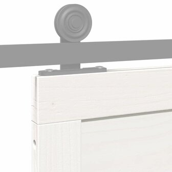 Schuifdeur Wit 80x208 cm Massief Grenen 7