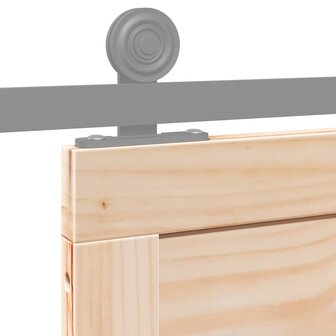 Schuifdeur Bruin 100 x 210 cm Massief grenenhout 7