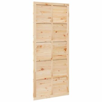 Schuifdeur Bruin 90 x 210 cm Massief grenenhout 5