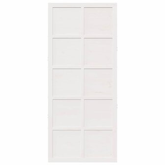 Schuifdeur Wit 90 x 210 cm Massief grenenhout 3