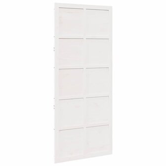 Schuifdeur Wit 80 x 210 cm Massief grenenhout 5