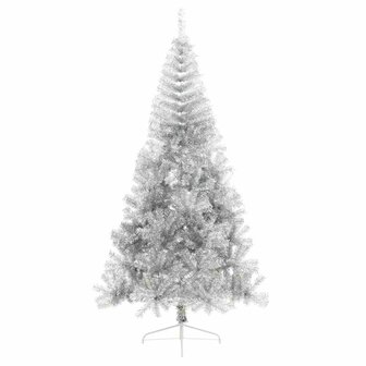 Kunstkerstboom met decoratieve touwlichten Zilver 240 cm PET 5