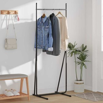 Kledingrek Zwart 62x48x158 cm Gegalvaniseerd Staal 3
