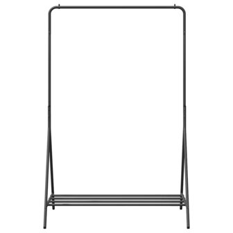 Kledingrek Zwart 100x56x154 cm van Gegalvaniseerd Staal 4