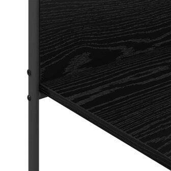 Kledingrek met Planken Zwart Eik 120x44x160 cm 7