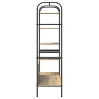 Kledingrek met Planken Sonoma Eiken 120x44x160 cm Gemaakt van Geengineerd Hout 5