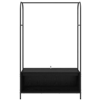Kledingrek met Planken - Zwart Eik 100x44x160 cm 4