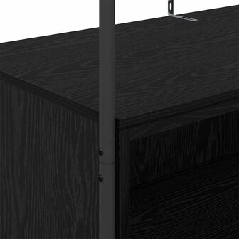 Kledingrek met Planken - Zwart Eik 100x44x160 cm 7