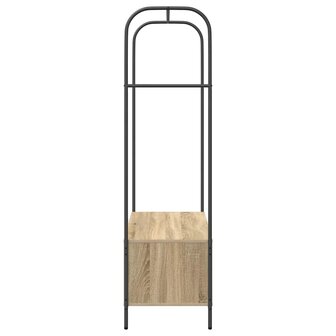 Kledingrek met planken Sonoma eik 100x44x160 cm 5