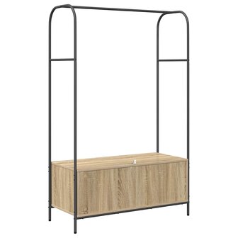 Kledingrek met planken Sonoma eik 100x44x160 cm 6
