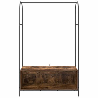 Kledingrek met Planken Rook Eiken 100x44x160 cm 4