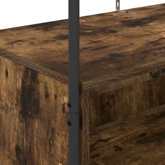 Kledingrek met Planken Rook Eiken 100x44x160 cm 7