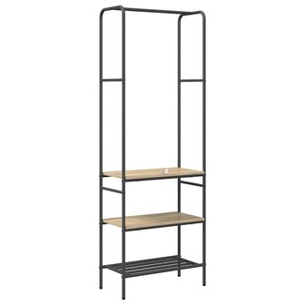 Kledingrek met planken met plank Sonoma eiken 60 x 30 x 171 cm 6