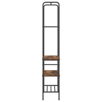 Kledingrek met planken met plank Gerookt eiken 60 x 30 x 171 cm 5