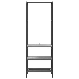 Kledingrek met planken met plank Grijs sonoma 60 x 30 x 171 cm 4