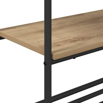 Kledingrek met planken artisanaal eikenkleurig 60 x 30 x 171 cm 7
