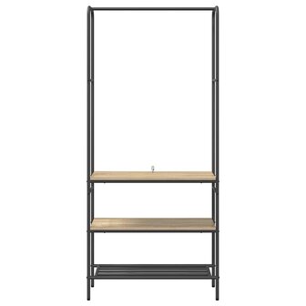 Kledingrek met planken Sonoma eiken 77 x 30 x 171 cm 4