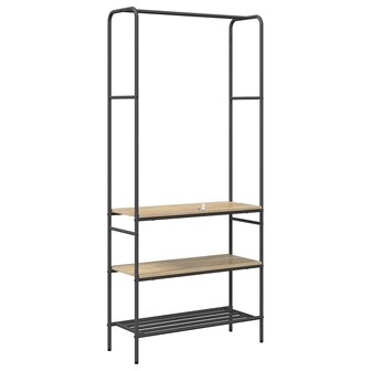 Kledingrek met planken Sonoma eiken 77 x 30 x 171 cm 6
