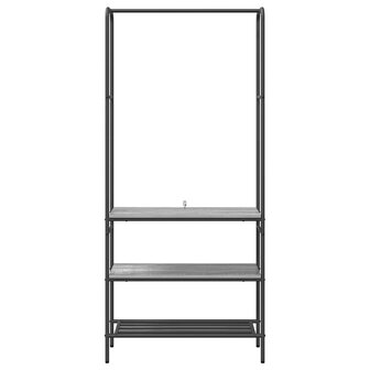 Kledingrek met planken Grijs sonoma 77 x 30 x 171 cm 4