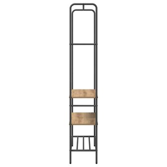 Kledingrek met planken artisanaal eikenkleurig 77 x 30 x 171 cm 5
