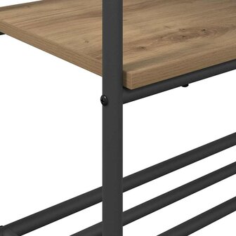 Kledingrek met planken artisanaal eikenkleurig 77 x 30 x 171 cm 7