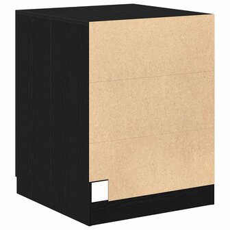 Afwasmachinekast Zwart Eiken 70,5x71,5x91,5 cm Bewerkt Hout 5
