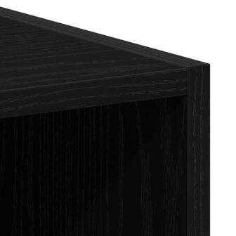 Wasmachinekast 64x24x190 cm bewerkt hout zwart eikenkleurig 7