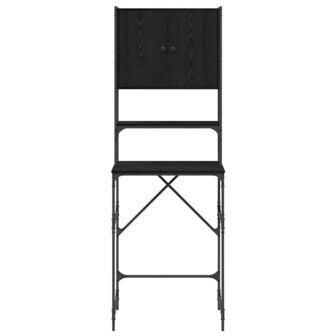 wasmachinekast Zwart Eiken 68x48.5x194 cm 5