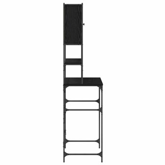 wasmachinekast Zwart Eiken 68x48.5x194 cm 6