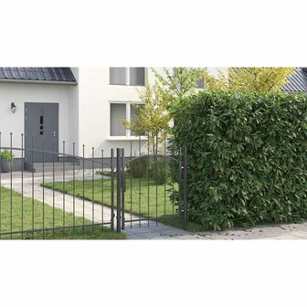 Tuinpoort met slot Grijs 150 x 100 cm 100 x 150 cm Staal 3