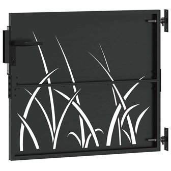 Tuinpoort met slot Zwart 105 x 100 cm Poedergecoat staal 5