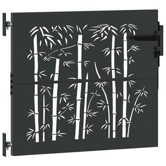 Tuinpoort Anders met slot Zwart 105 x 100 cm Poedergecoat staal 3