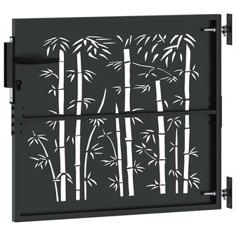 Tuinpoort Anders met slot Zwart 105 x 100 cm Poedergecoat staal 5