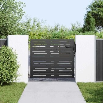 Tuinpoort Zwart 105 x 100 cm Poedergecoat staal 2