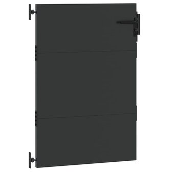 Tuinpoort met slot Zwart 105 x 125 cm Poedergecoat staal 3