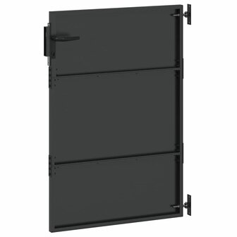 Tuinpoort met slot Zwart 105 x 125 cm Poedergecoat staal 5