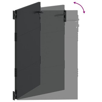 Tuinpoort met slot Zwart 105 x 125 cm Poedergecoat staal 8