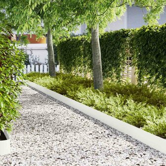 Tuinranden 10 stuks Wit 100x0.5x20 cm Staal 1